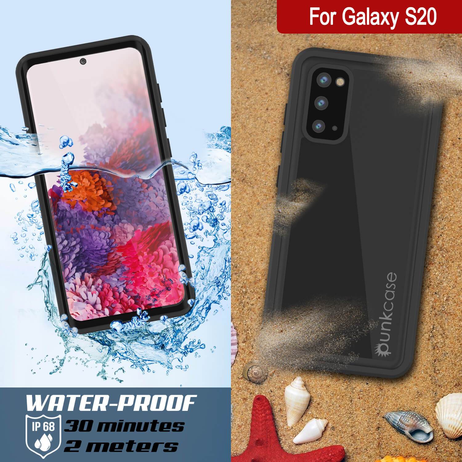 Galaxy S20 Waterproof Case PunkCase StudStar Light Blue Thin 6.6ft Underwater IP68 ShockProof