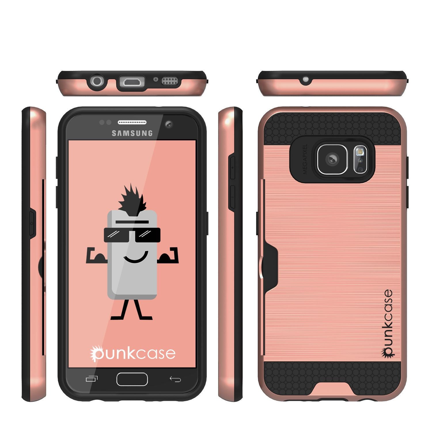 PUNKCASE - Slot Series Slim Armor Soft Case for Samsung S7 Edge | Rose