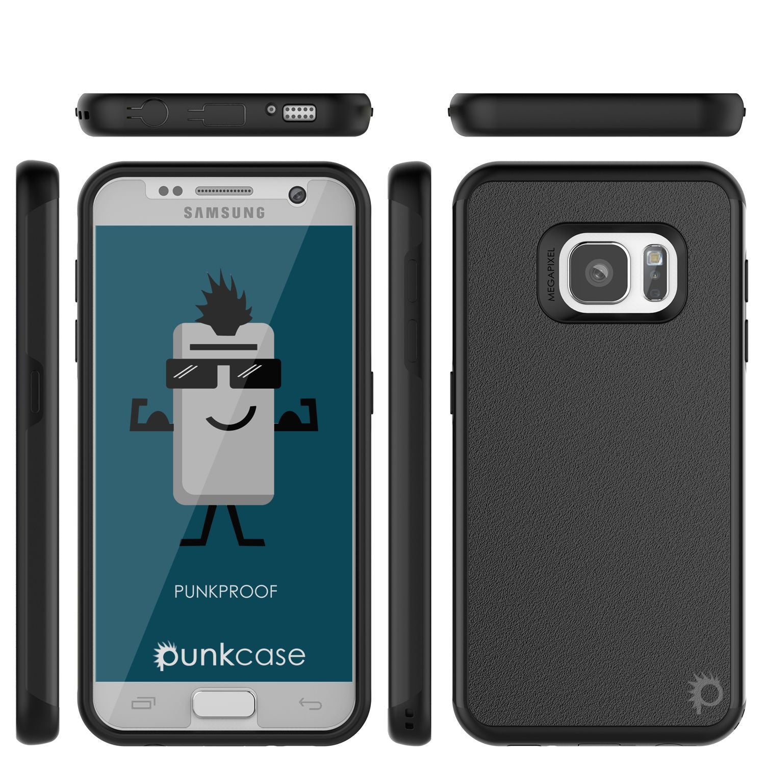 PUNKCASE - Galatic Series Protective Armor Case for Samsung S7 Edge | Black