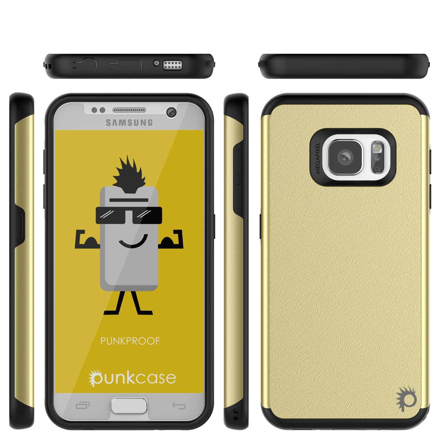 PUNKCASE - Galatic Series Protective Armor Case for Samsung S7 Edge | Gold