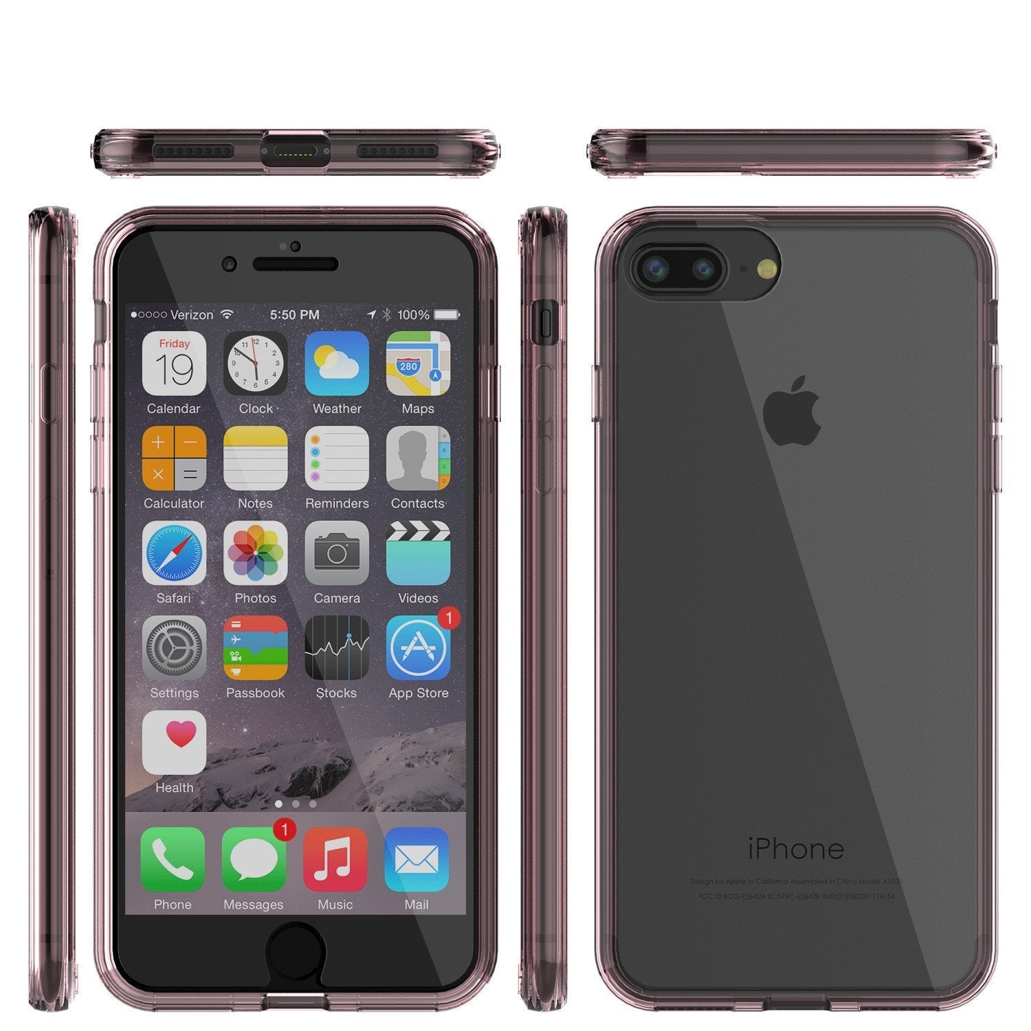 iPhone 8+ Plus Case Punkcase® LUCID 2.0 Crystal Pink Series w/ SHIELD Screen Protector | Ultra Fit