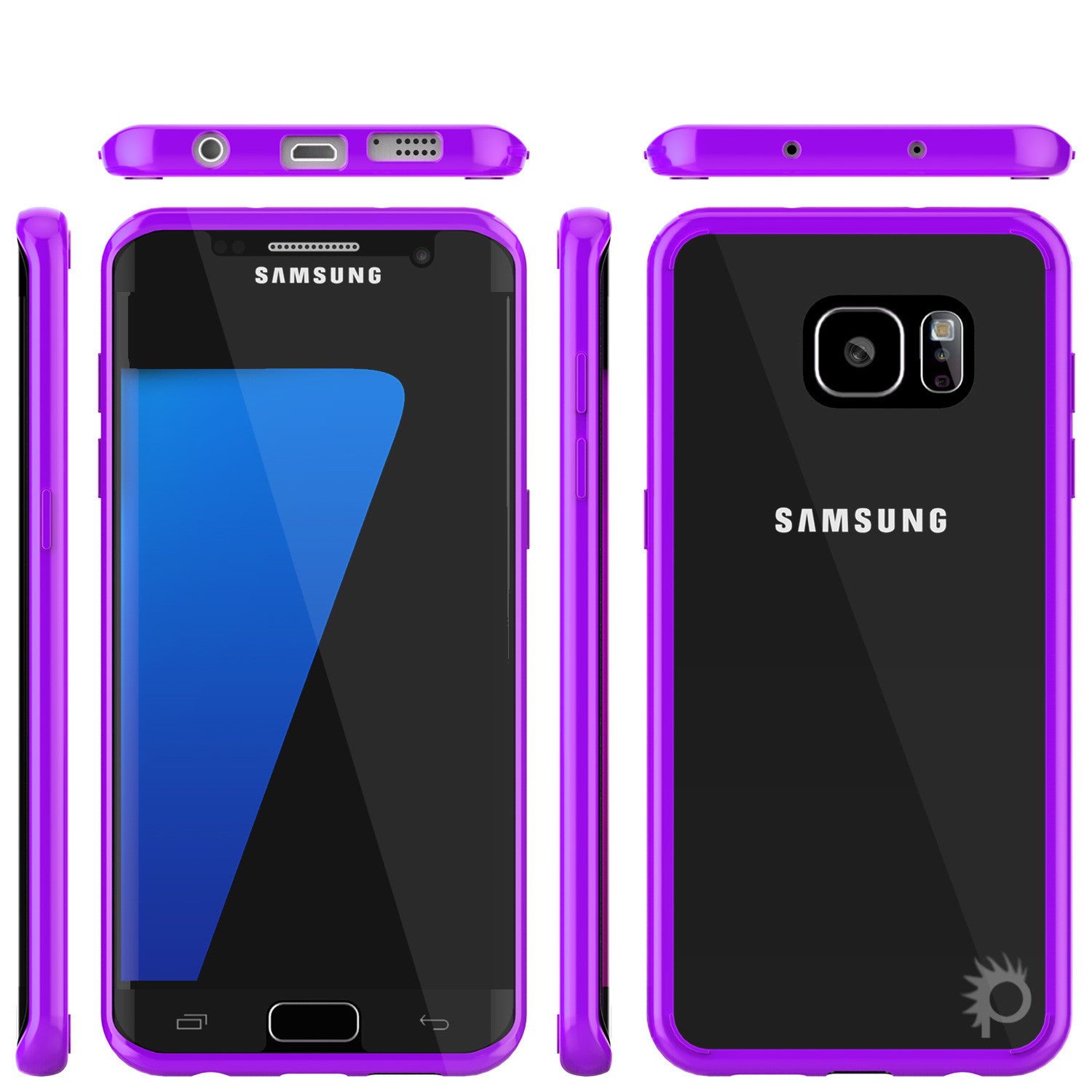 PUNKCASE - Lucid 2.0 Series Slick Frame Case for Samsung S7 Edge | Purple