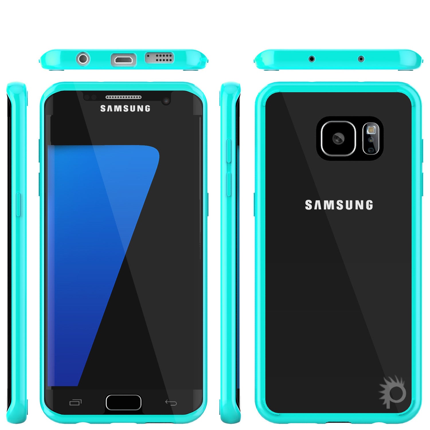 PUNKCASE - Lucid 2.0 Series Slick Frame Case for Samsung S7 Edge | Teal