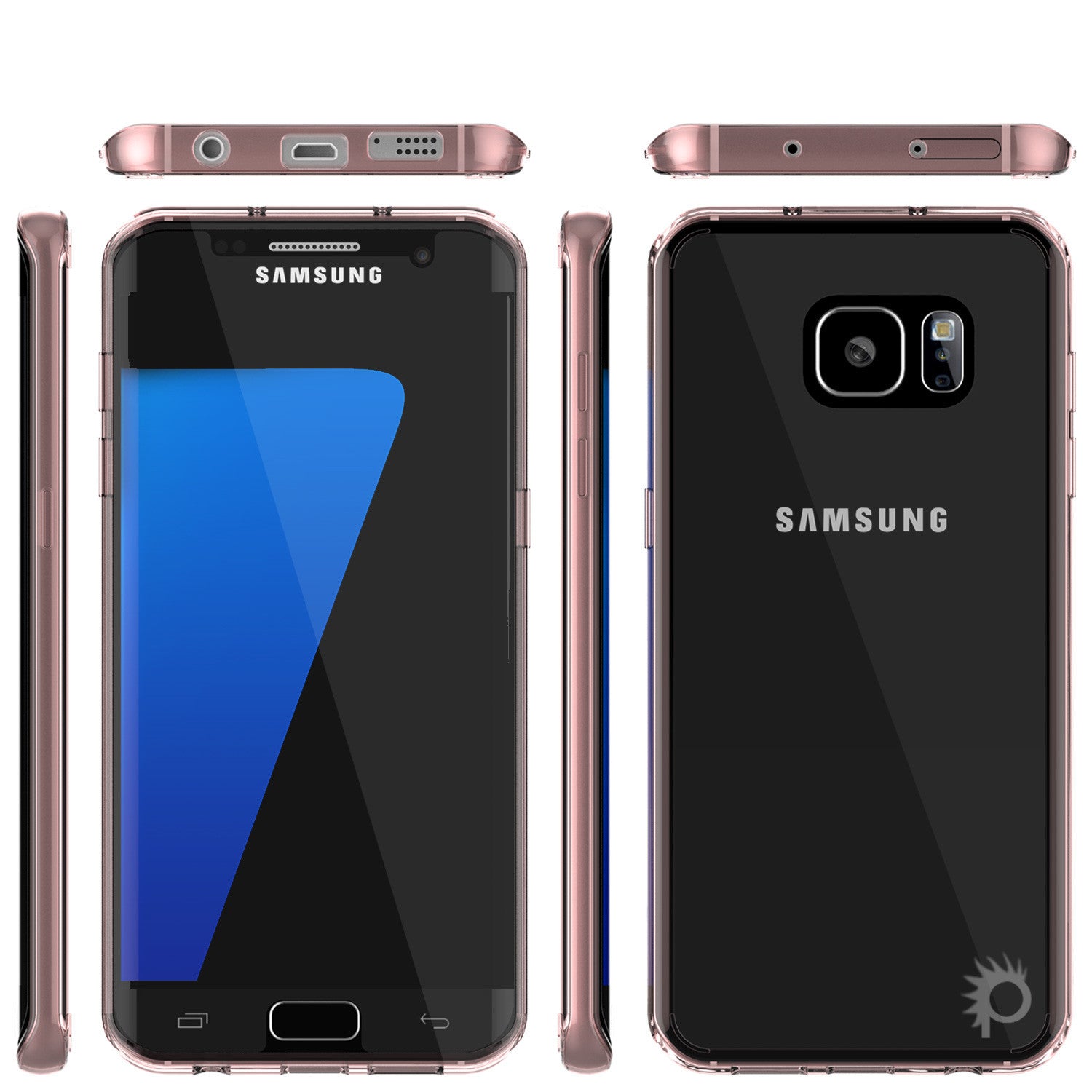PUNKCASE - Lucid 2.0 Series Slick Frame Case for Samsung S7 Edge | Crystal Pink