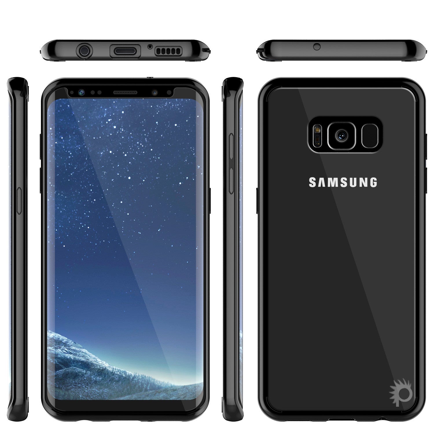 S8 Case Punkcase® LUCID 2.0 Black Series w/ PUNK SHIELD Screen Protector | Ultra Fit