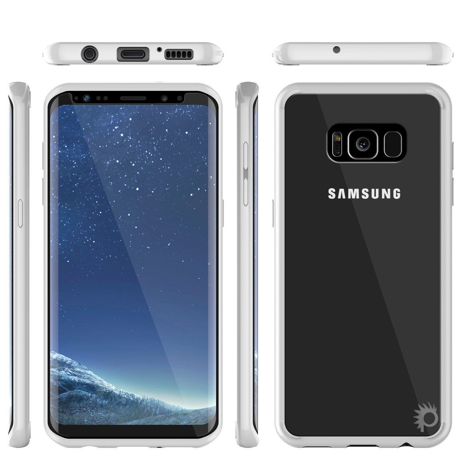 S8 Case Punkcase® LUCID 2.0 White Series w/ PUNK SHIELD Screen Protector | Ultra Fit