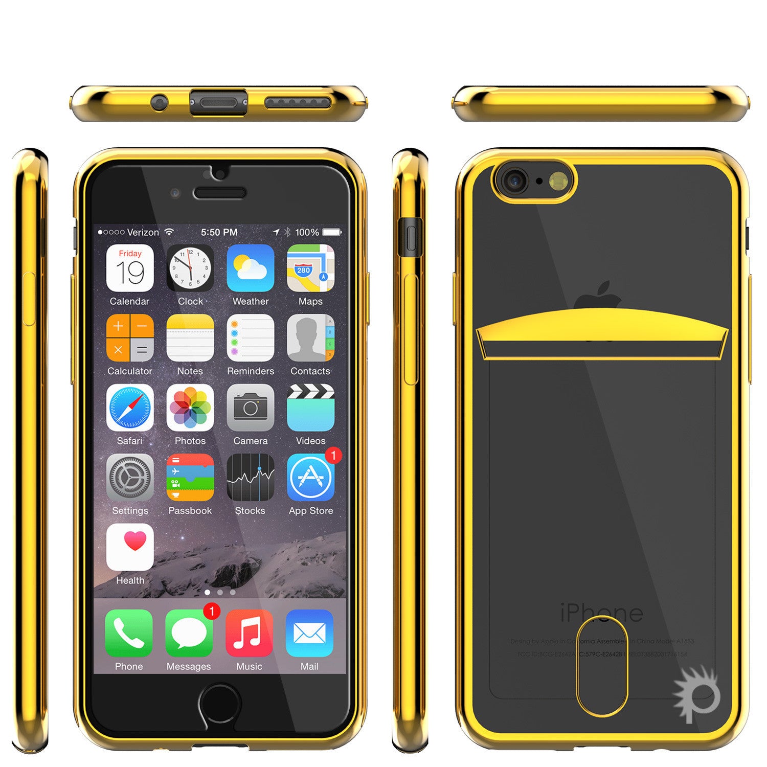 PUNKCASE - Lucid Series Premium Impact Case for Apple IPhone 7+ Plus | Gold