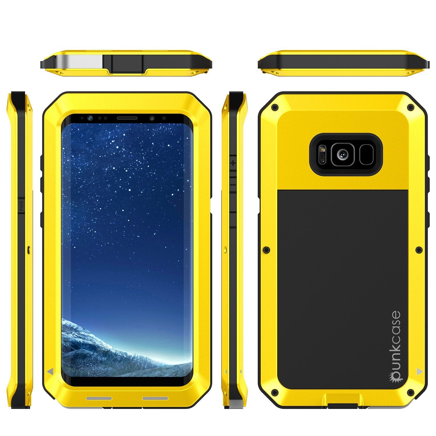 Galaxy Note 8 Case, PUNKcase Metallic Neon Shockproof Slim Metal Armor Case