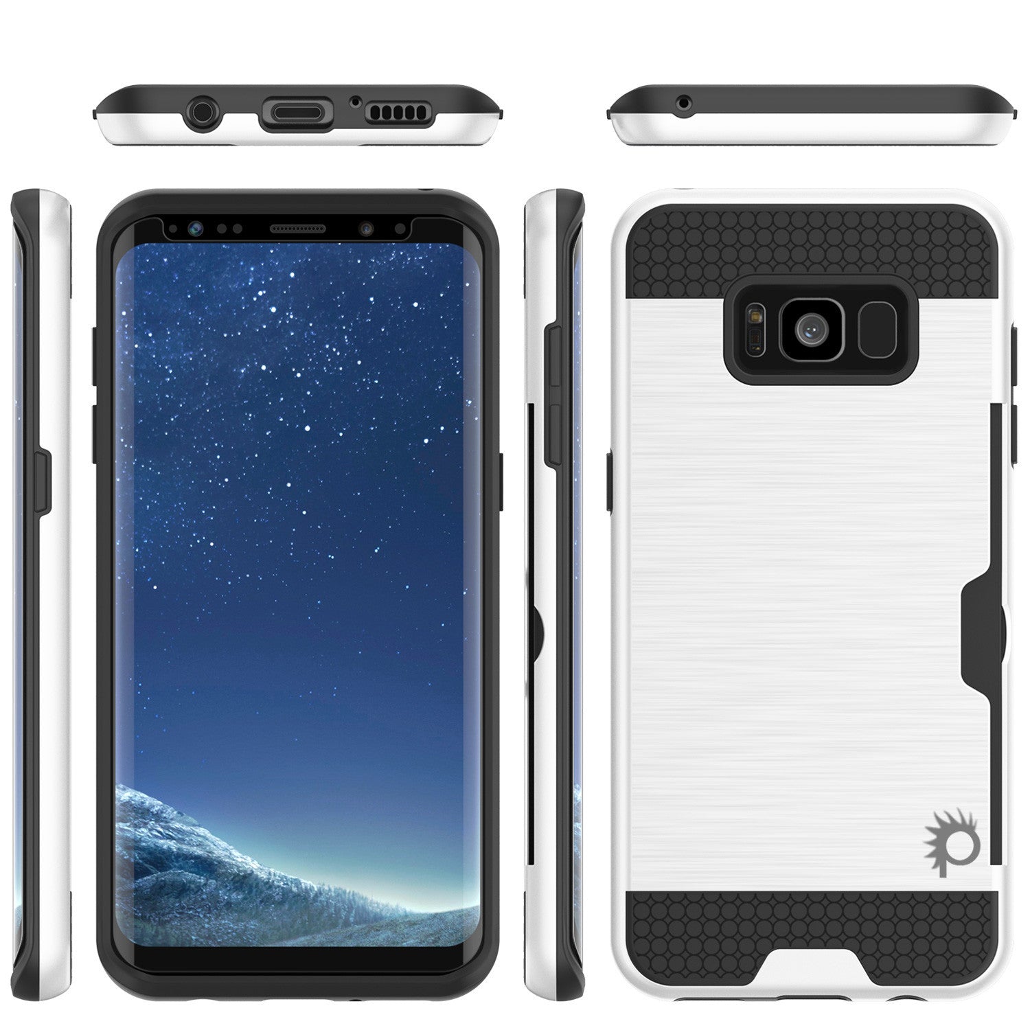 Galaxy S8 Plus Case PunkCase SLOT White Series Slim Armor Soft Cover Case