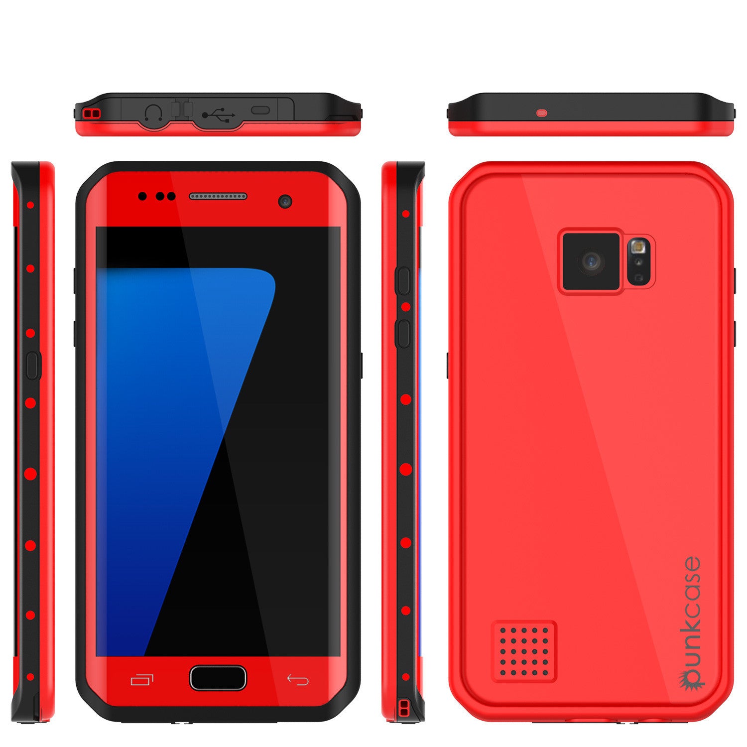 PUNKCASE - Studstar Series Snowproof Case for Galaxy S7 Edge | Red