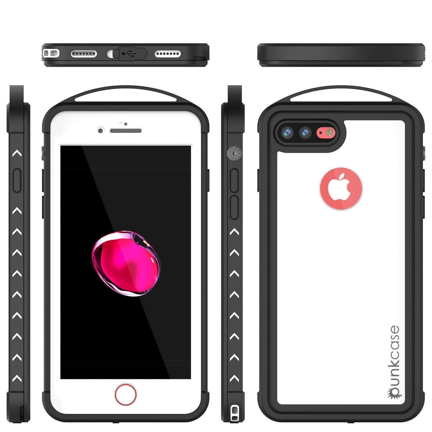 iPhone 7+ Plus Waterproof Case, Punkcase ALPINE Series, CLEAR | Heavy Duty Armor Cover