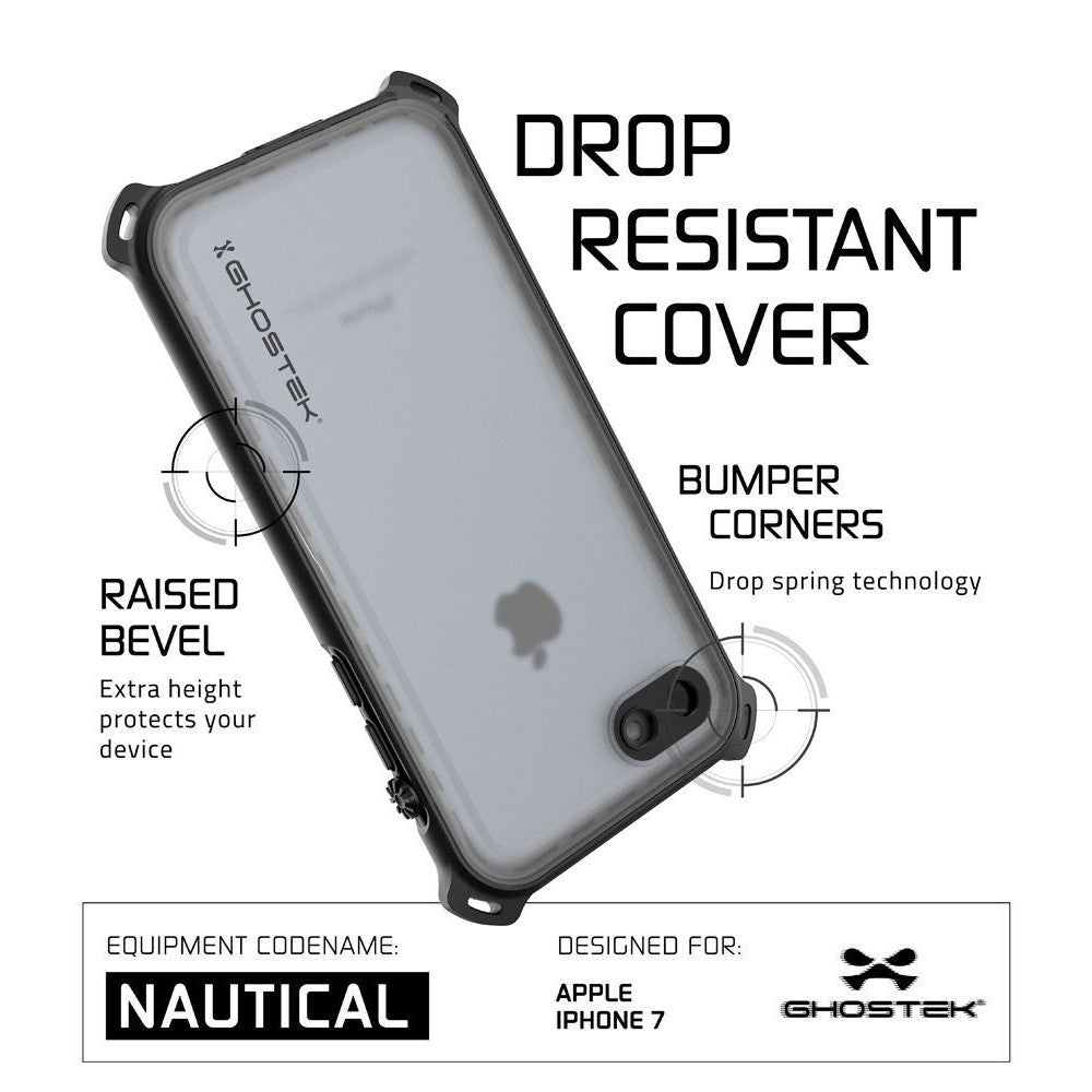 GHOSTEK - Nautical Series Waterproof Case for Apple iPhone 7 | Black