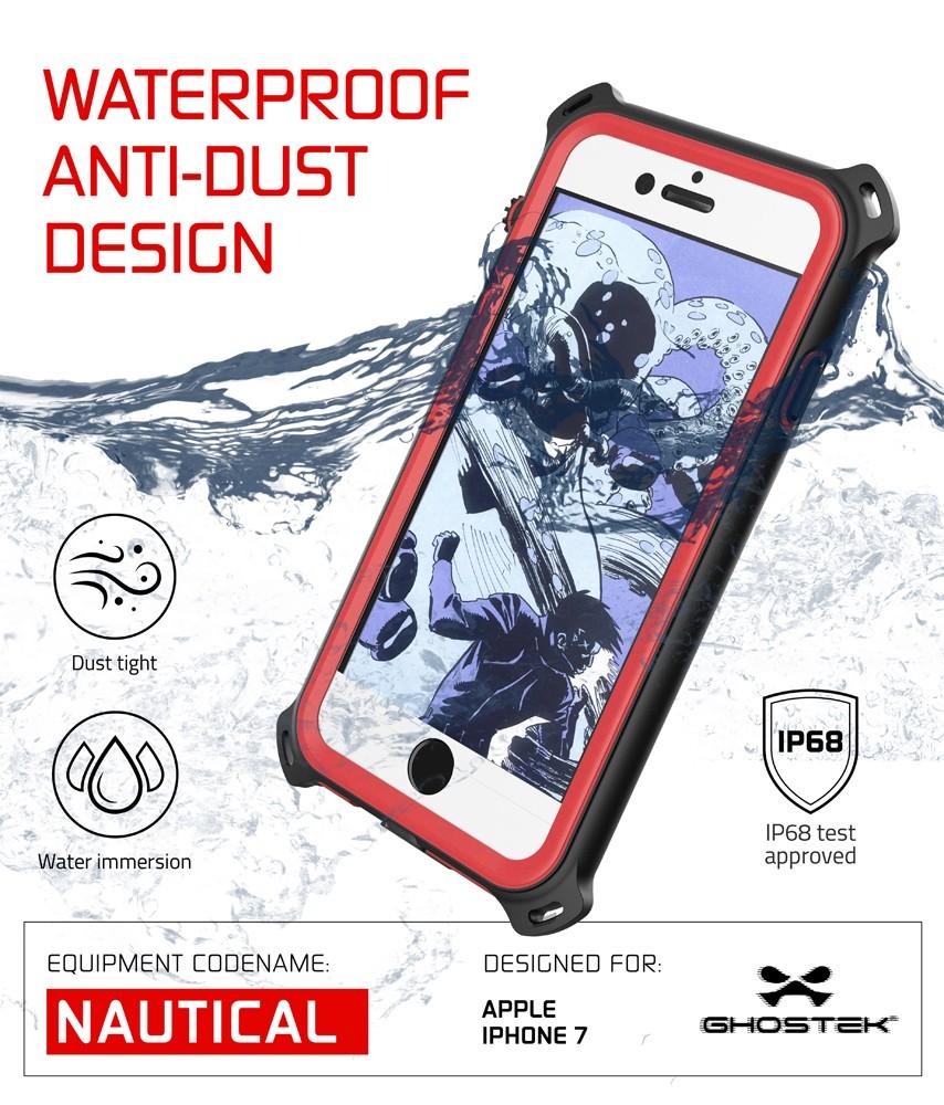 iPhone 7 Case, Ghostek Nautical Series for iPhone 7 Case | RED