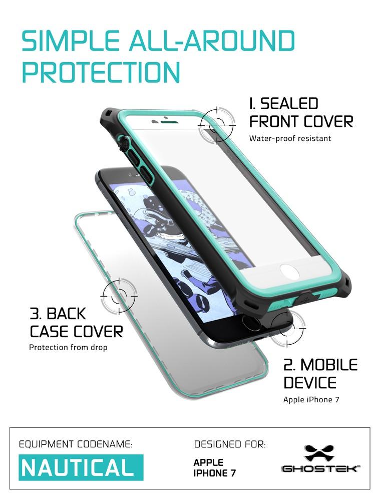 iPhone 7 Case, Ghostek Nautical Series for iPhone 7 Case | TEAL