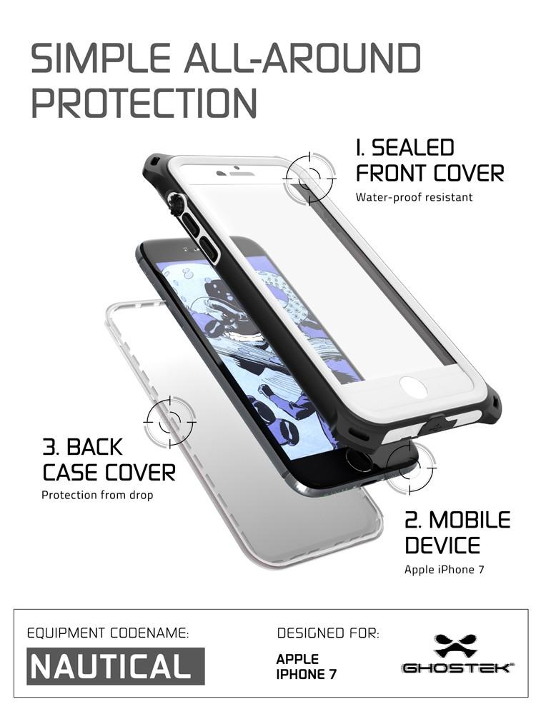 iPhone 7 Case, Ghostek Nautical Series for iPhone 7 Case | WHITE