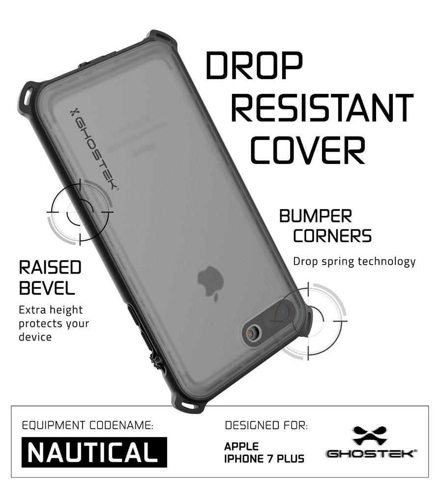 iPhone 7+ Plus case, Ghostek® Nautical Series for iPhone 7+ Plus Rugged Heavy Duty Case | Black
