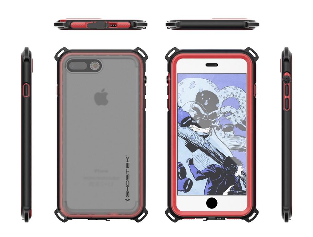 iPhone 7+ Plus case, Ghostek® Nautical Series for iPhone 7+ Plus Rugged Heavy Duty Case | Red