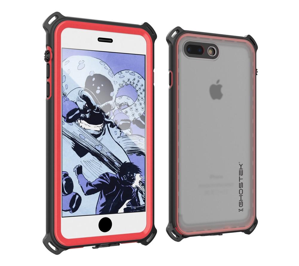 iPhone 7+ Plus case, Ghostek® Nautical Series for iPhone 7+ Plus Rugged Heavy Duty Case | Red