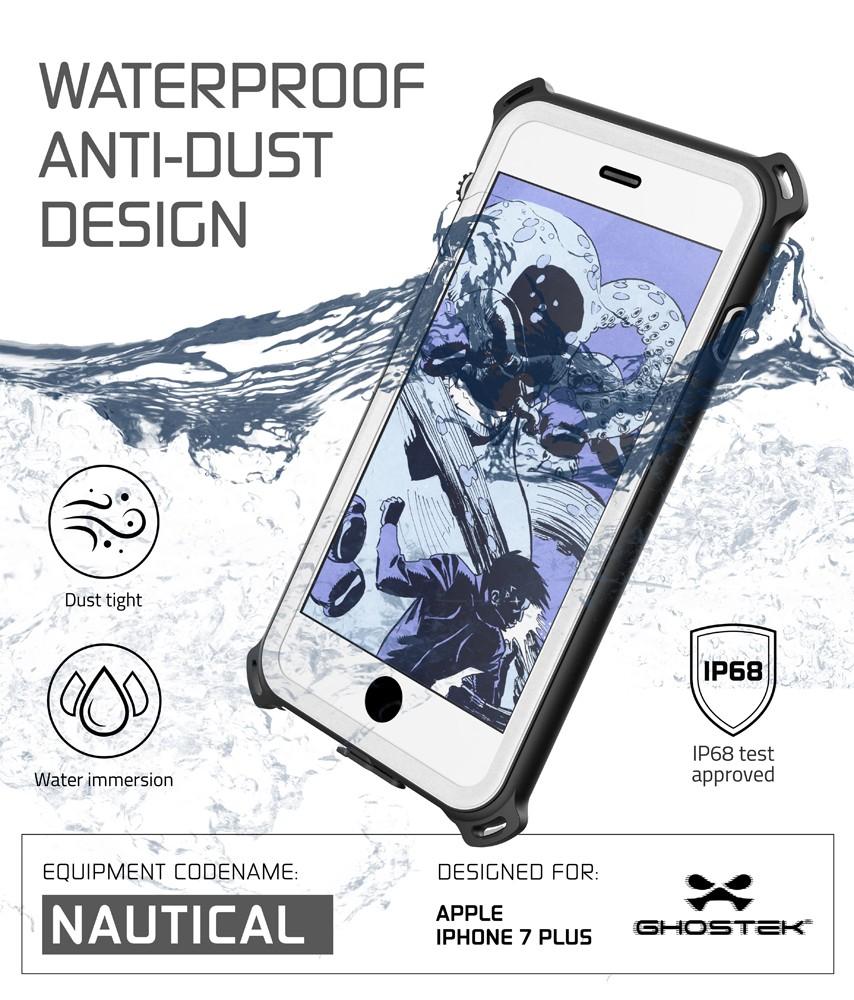 iPhone 7+ Plus case, Ghostek® Nautical Series for iPhone 7+ Plus Rugged Heavy Duty Case | White