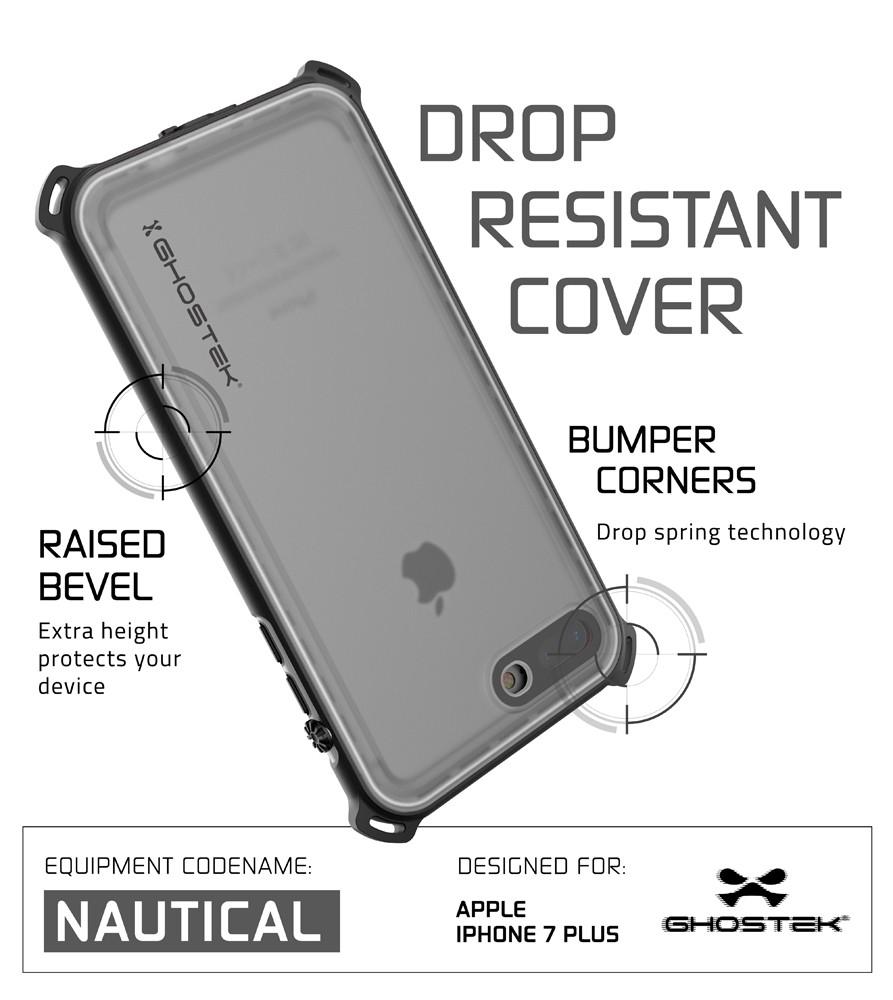 iPhone 7+ Plus case, Ghostek® Nautical Series for iPhone 7+ Plus Rugged Heavy Duty Case | White