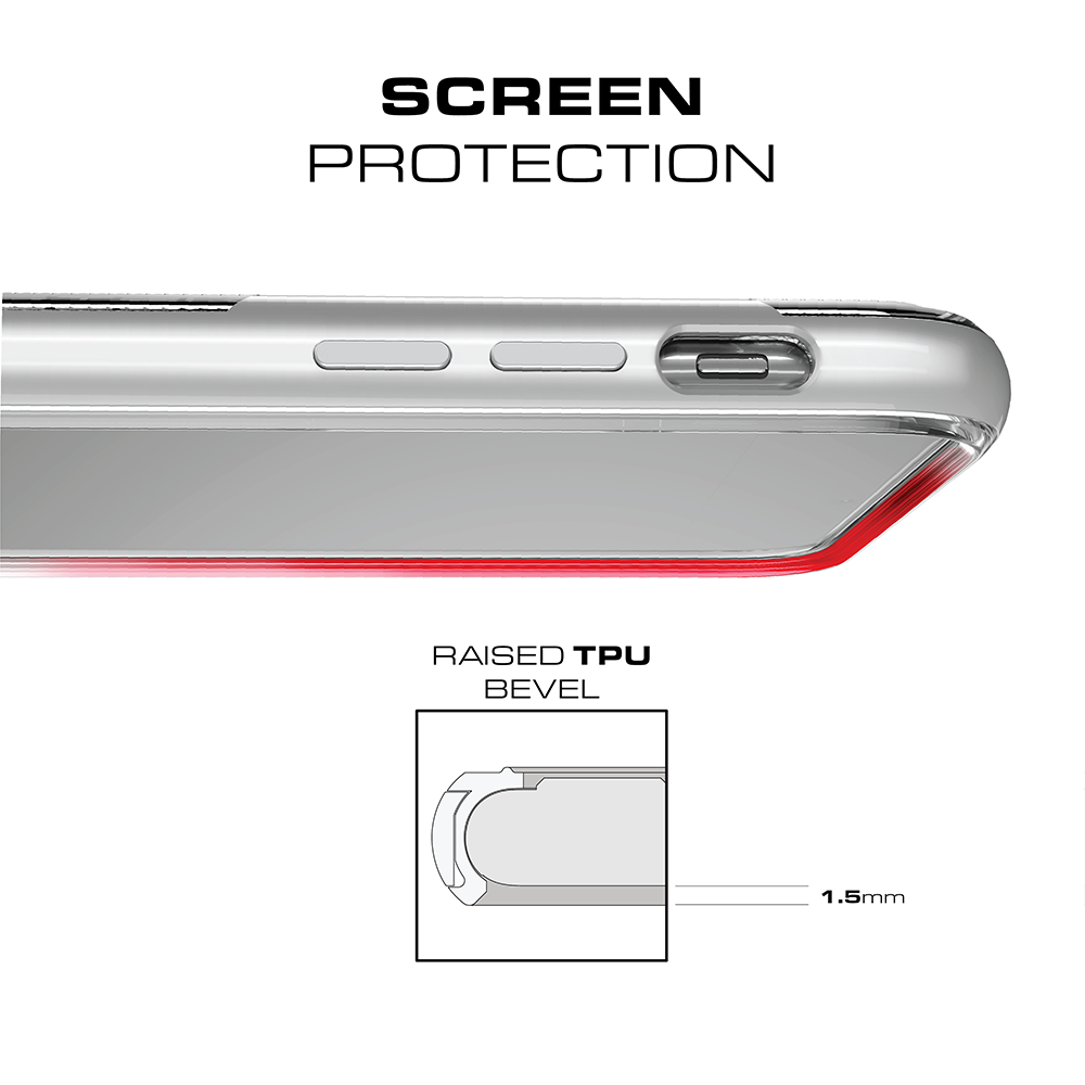 Ghostek Ultra Slim iPhone X Case with Bumper Cushion Technology and Hybrid Drop Protection for Apple iPhone X 10 (2017) | Red