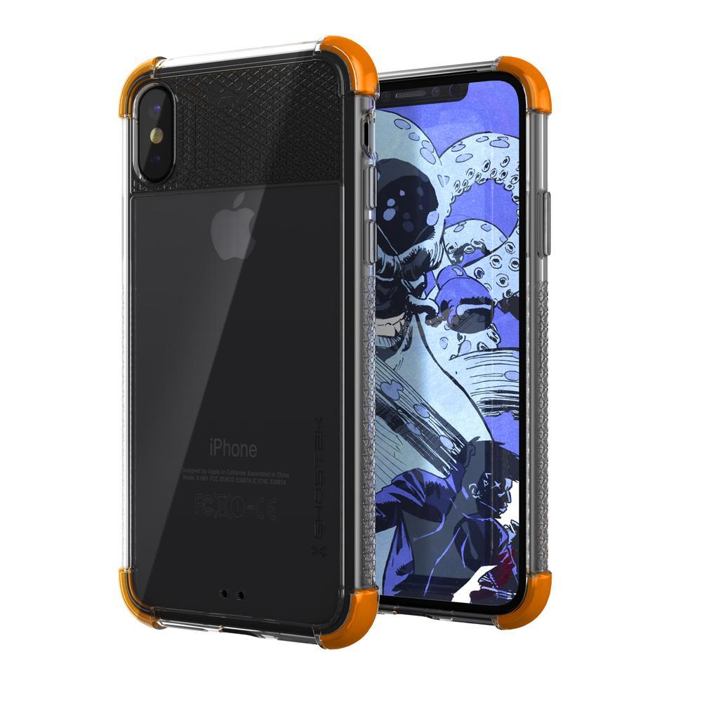 iPhone X Crystal Clear Case, Ghostek Covert2 Soft Skin Cover with Silicone Gel Corners | Enhanced State of the Art Fabrication | Face ID Compatible & Supports Wireless Charging | Orange