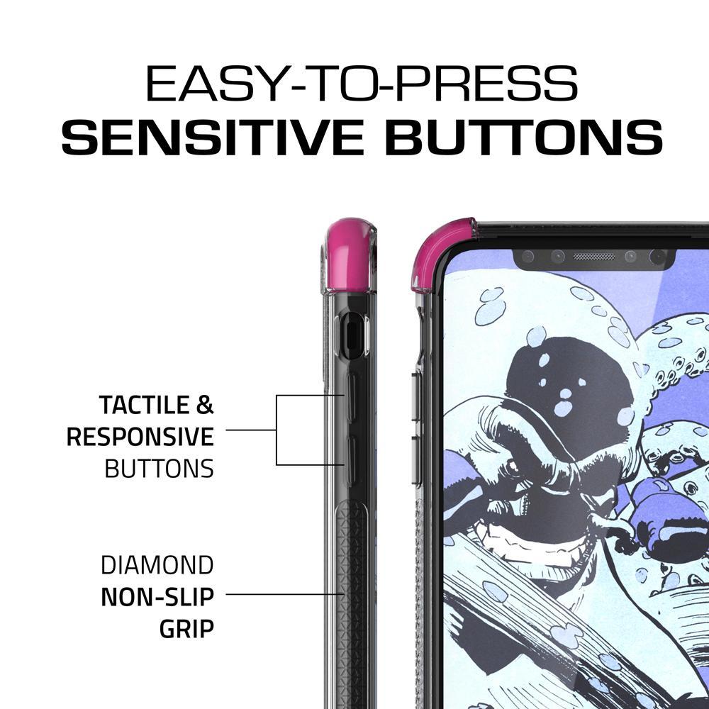Apple iPhone X Case, Ghostek Covert 2 Series Stylish Durable with Diamond Grip | Shock Reduction with Silicone Gel Corners | Pink