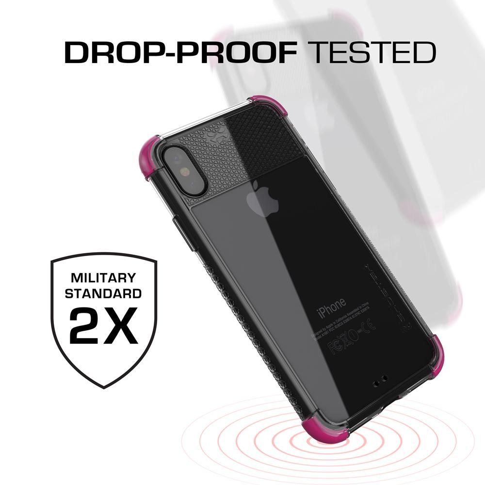 Apple iPhone X Case, Ghostek Covert 2 Series Stylish Durable with Diamond Grip | Shock Reduction with Silicone Gel Corners | Pink