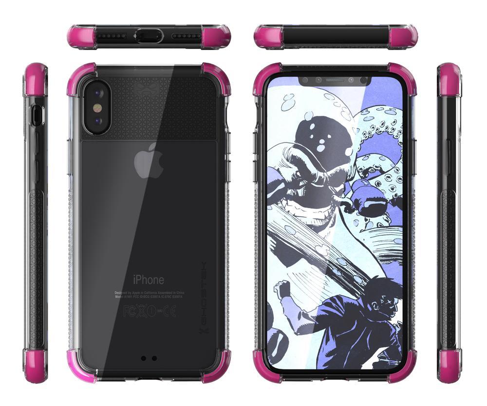 Apple iPhone X Case, Ghostek Covert 2 Series Stylish Durable with Diamond Grip | Shock Reduction with Silicone Gel Corners | Pink