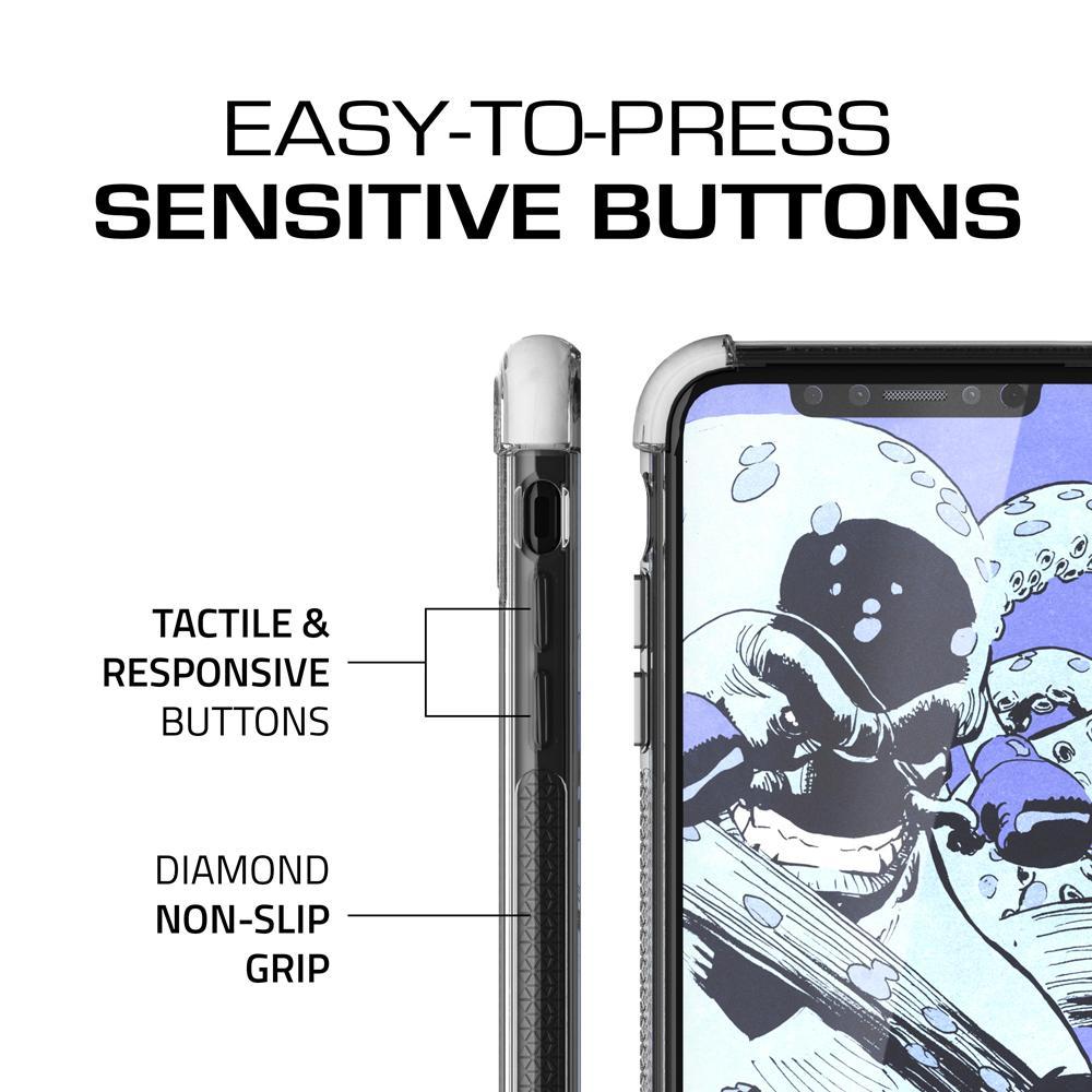 iPhone X Slim Clear Case, Ghostek Covert 2 Series Ultra Thin Shockproof Protective Cover | Hybrid Impact Drop Protection Technology | White