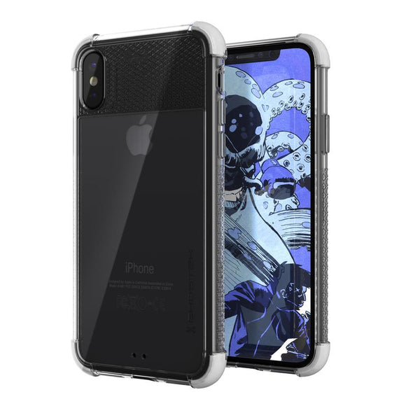 iPhone X Slim Clear Case, Ghostek Covert 2 Series Ultra Thin Shockproof Protective Cover | Hybrid Impact Drop Protection Technology | White