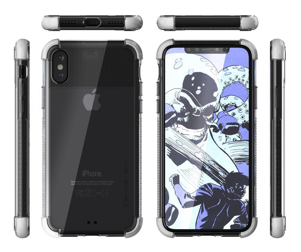 iPhone X Slim Clear Case, Ghostek Covert 2 Series Ultra Thin Shockproof Protective Cover | Hybrid Impact Drop Protection Technology | White
