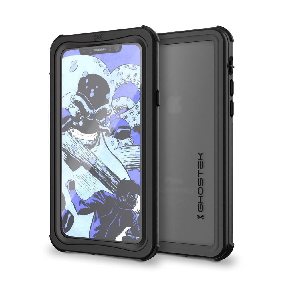 iPhone X 10 Waterproof Case, Ghostek Nautical Military Grade Shock & Drop Tested | Face ID Compatible – Retail Packaging | Black