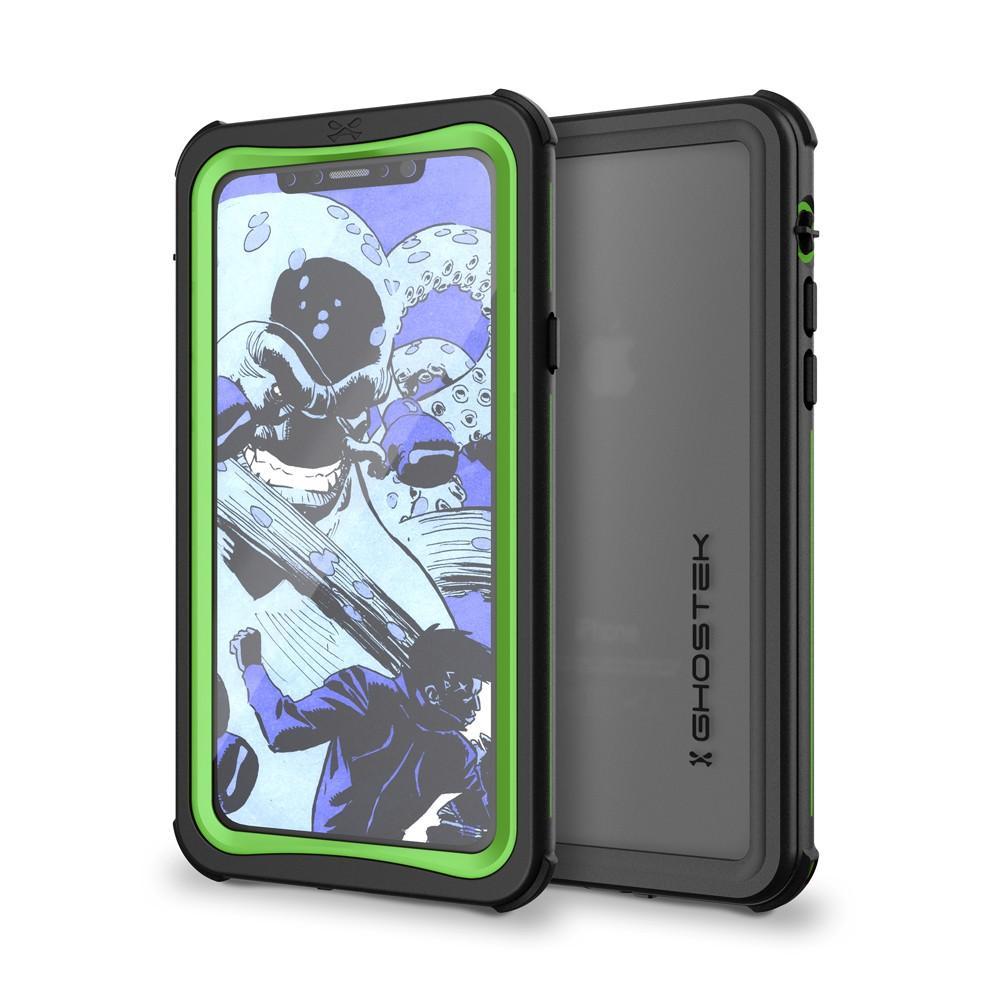 iPhone X Waterproof Case, Ghostek Nautical Rugged Heavy Duty + Screen Protector | Premium Protective Construction iPhone10 | Green