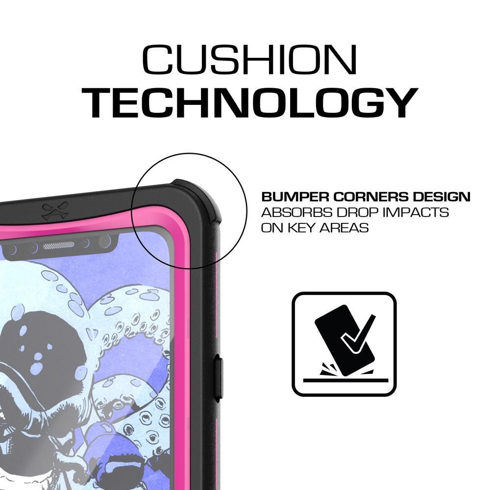 Ghostek Nautical Ultra Slim iPhone X Waterproof Case Fully Sealed Drop Resistant | Swimming Fishing Boating Snorkeling Jet Skiing Sailing Canoeing Kayaking Surfing Scuba Diving | Pink