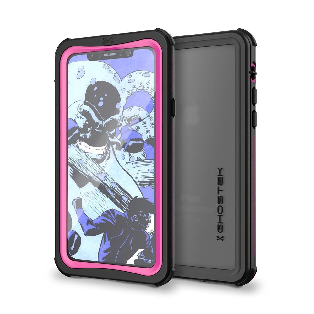 Ghostek Nautical Ultra Slim iPhone X Waterproof Case Fully Sealed Drop Resistant | Swimming Fishing Boating Snorkeling Jet Skiing Sailing Canoeing Kayaking Surfing Scuba Diving | Pink