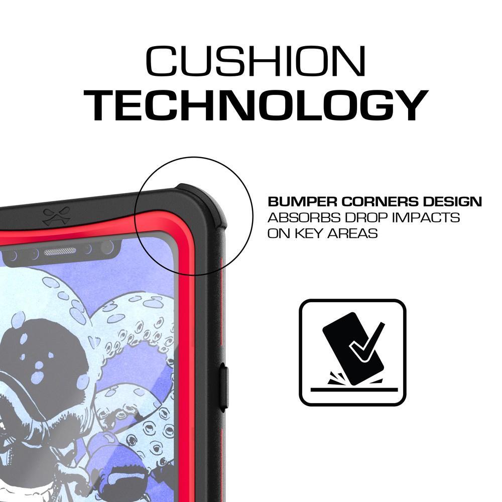 iPhone X Case , Ghostek Nautical Series Rugged Heavy Duty Case | RED
