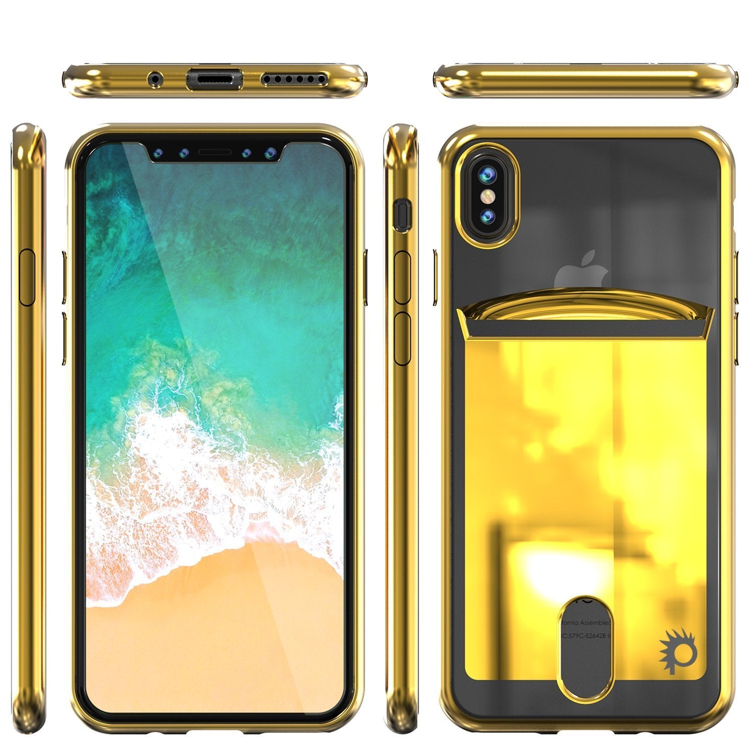 Punkcase iPhone X LUCID Series Dual Layer Armor Cover | GOLD