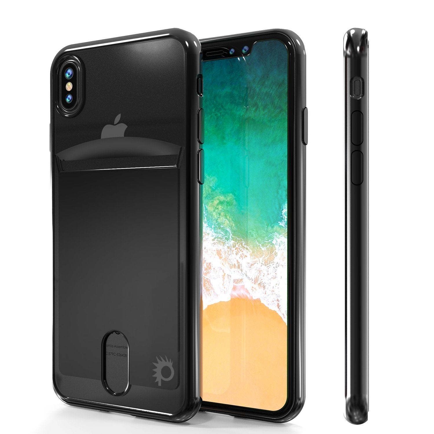 Punkcase iPhone X LUCID Series Dual Layer Armor Cover | Black