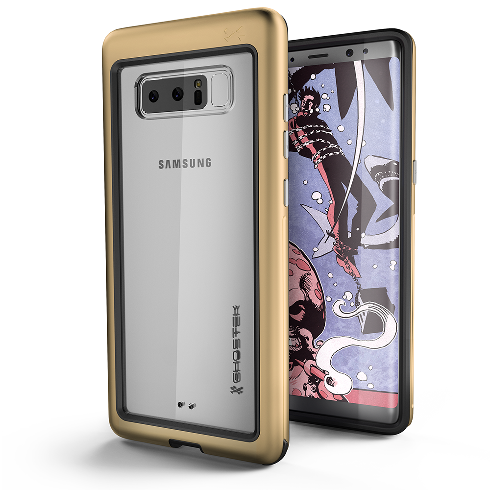 Galaxy Note 8 Rugged Heavy Duty Case ,Ghostek Atomic Slim Series for Galaxy Note 8 Rugged Heavy Duty Case | Gold
