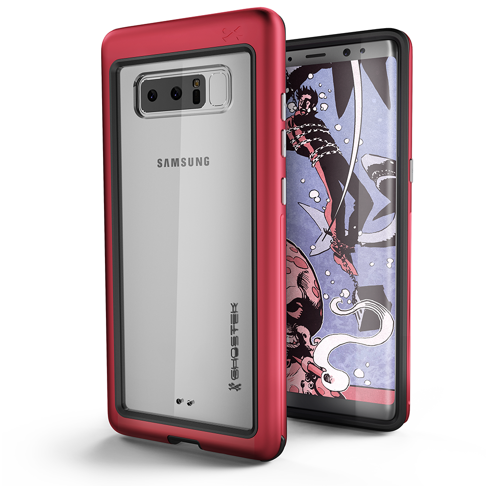 Galaxy Note 8 Rugged Heavy Duty Case ,Ghostek Atomic Slim Series for Galaxy Note 8 Rugged Heavy Duty Case | RED