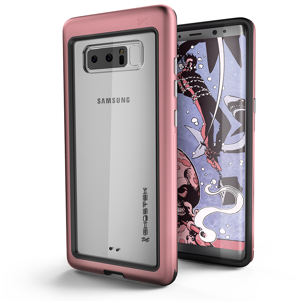Galaxy Note 8 Rugged Heavy Duty Case ,Ghostek Atomic Slim Series for Galaxy Note 8 Rugged Heavy Duty Case | PINK