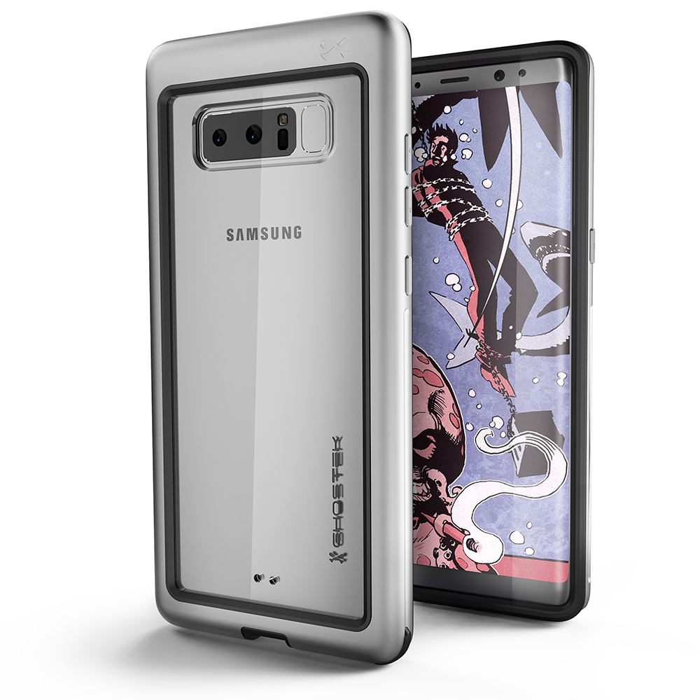 Galaxy Note 8 Rugged Heavy Duty Case ,Ghostek Atomic Slim Series for Galaxy Note 8 Rugged Heavy Duty Case | SILVER
