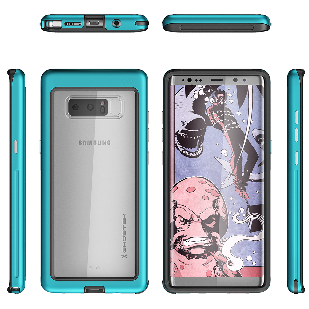 Galaxy Note 8 Rugged Heavy Duty Case ,Ghostek Atomic Slim Series for Galaxy Note 8 Rugged Heavy Duty Case | TEAL