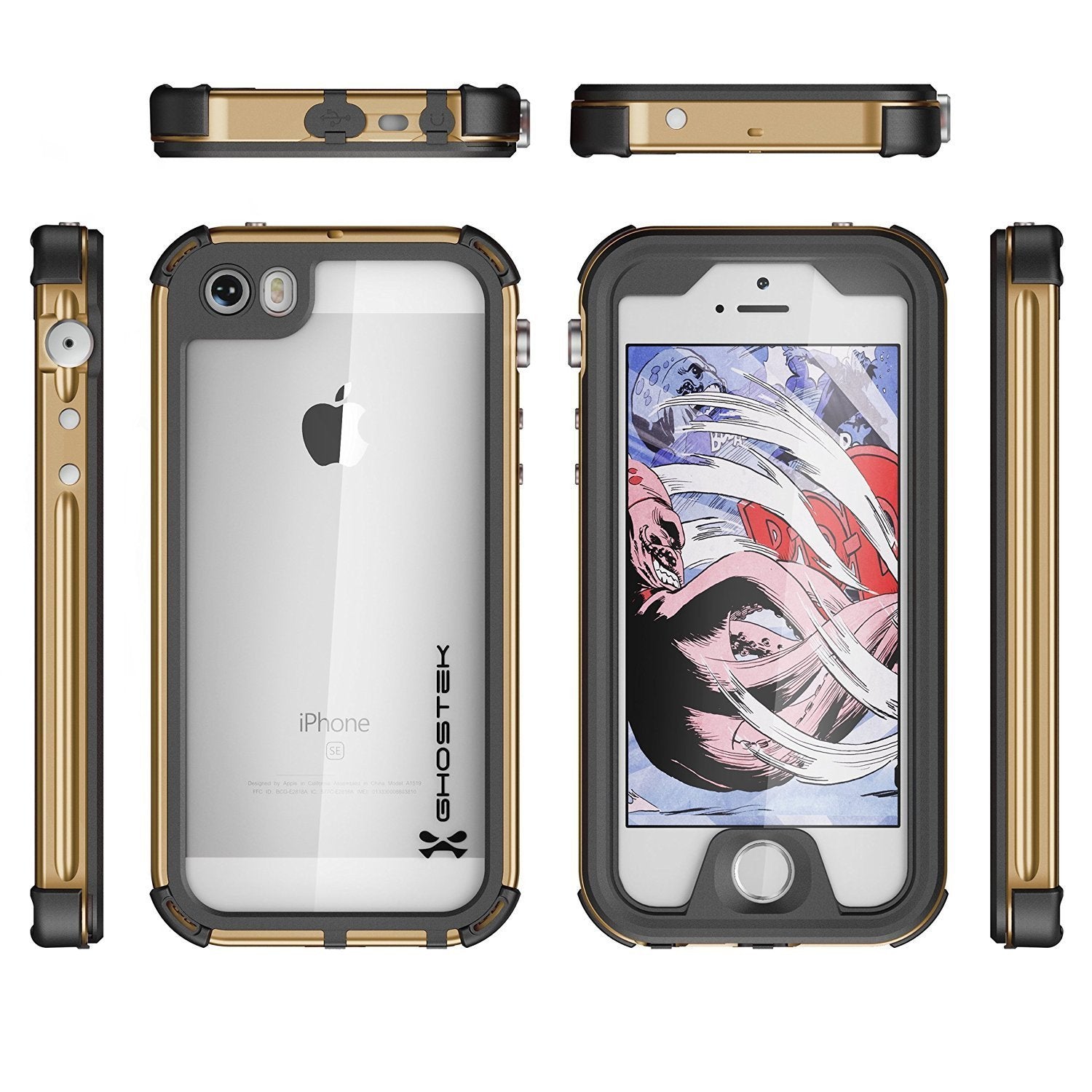 iPhone 8 Waterproof Case, Ghostek® Atomic 3.0 Gold Series