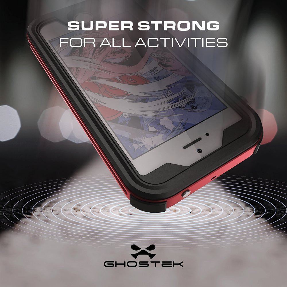 GHOSTEK - Atomic 3.0 Series Waterproof Case for Apple IPhone 7+ Plus | Red