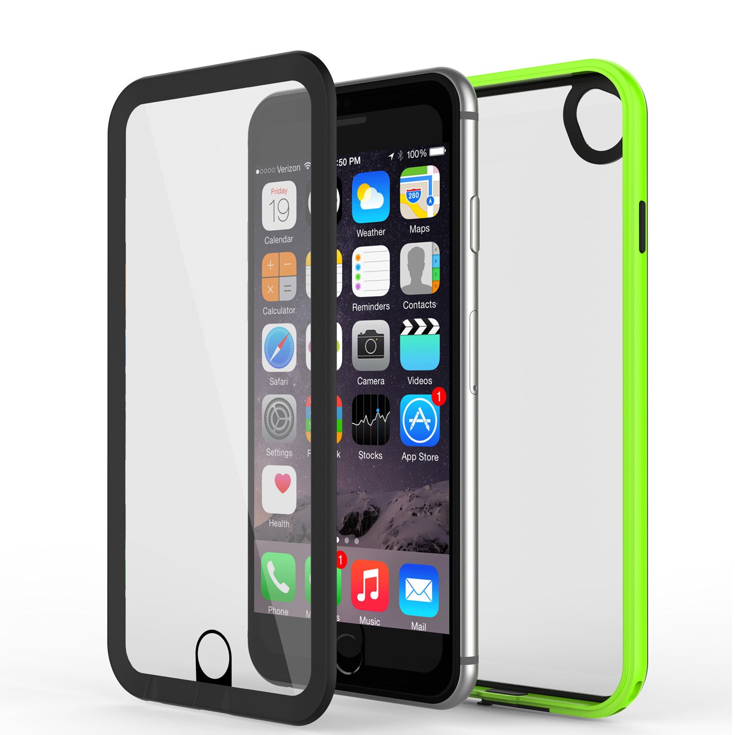Apple iPhone 7/6s/6 Waterproof Case, PUNKcase CRYSTAL 2.0 Light Green W/ Attached Screen Protector | Warranty