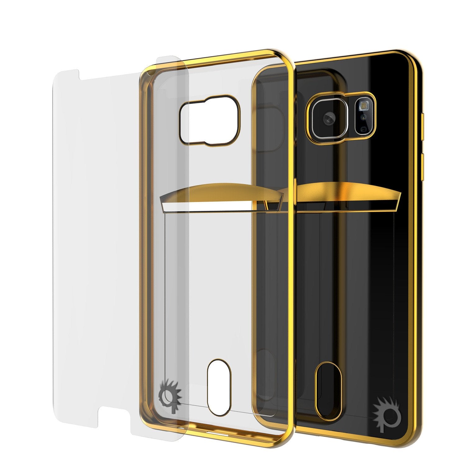 Galaxy S7 EDGE Case, PUNKCASE® LUCID Gold Series | Card Slot | SHIELD Screen Protector | Ultra fit
