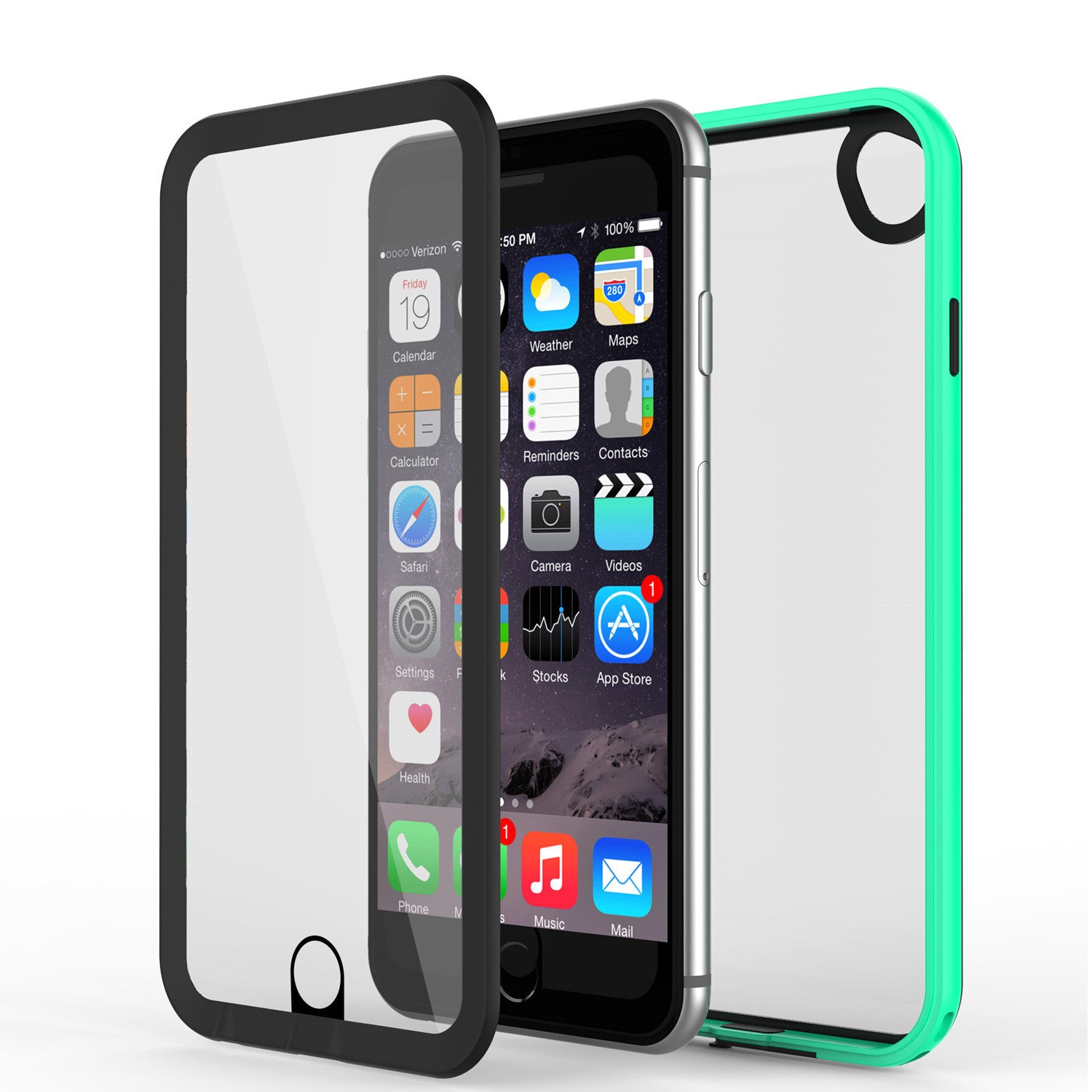 Apple iPhone 7/6s/6 Waterproof Case, PUNKcase CRYSTAL 2.0 Teal W/ Attached Screen Protector | Warranty