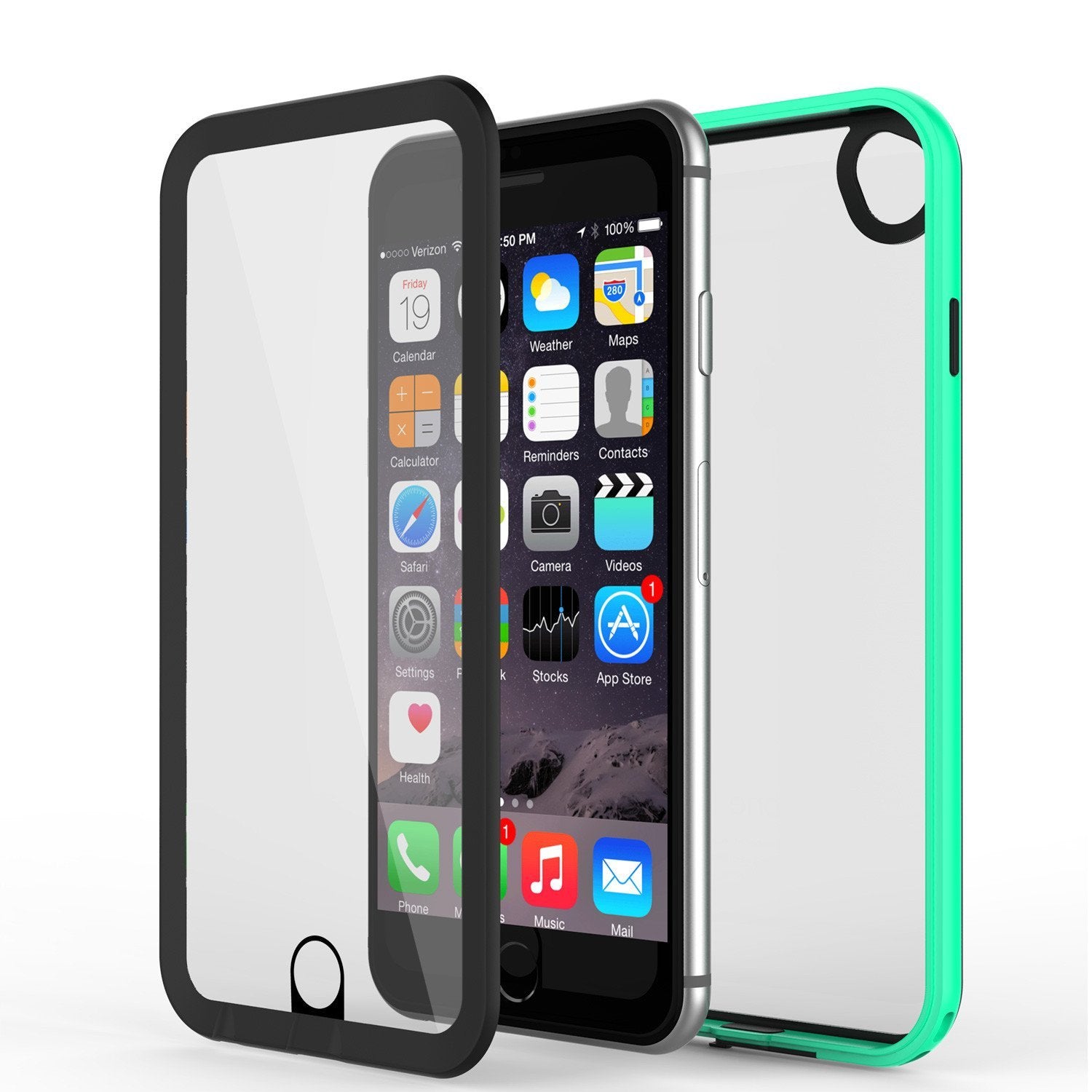 Apple iPhone 8 Waterproof Case, PUNKcase CRYSTAL 2.0 Teal W/ Attached Screen Protector | Warranty